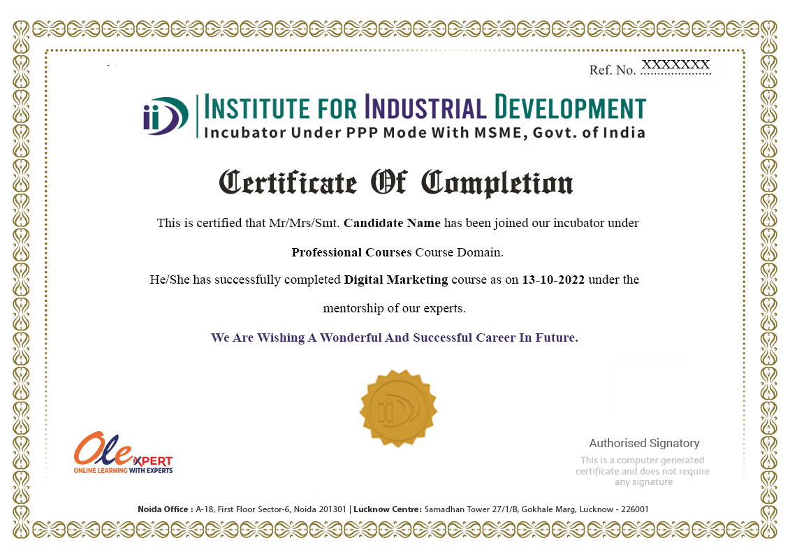 OLExpert Demo Certificate